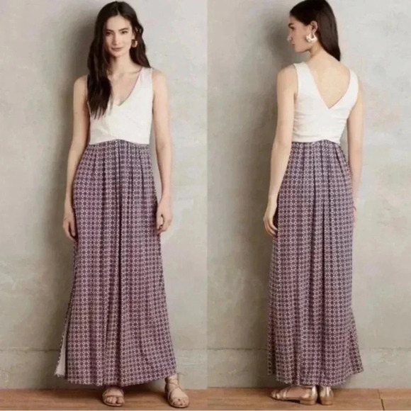 Maeve Anthropologie Elysian Maxi Dress Size Small Petite - Picture 1 of 10